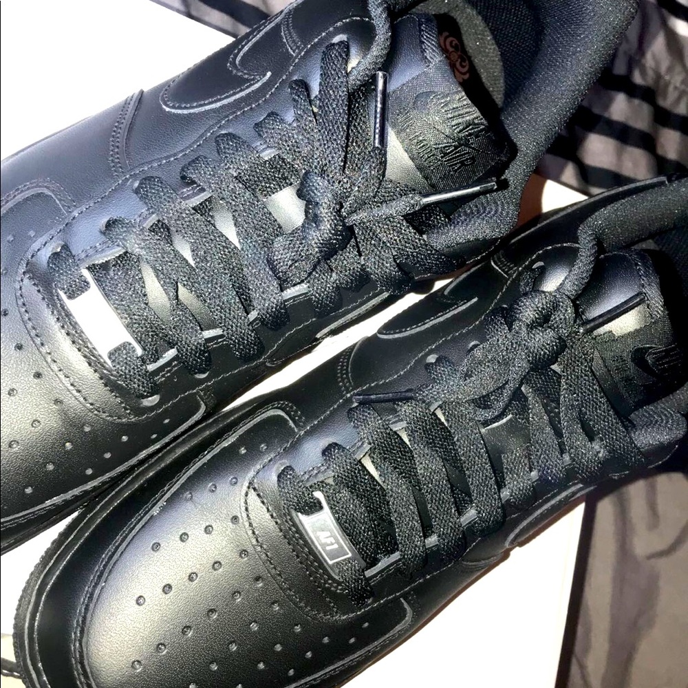 All black Air Force 1’s